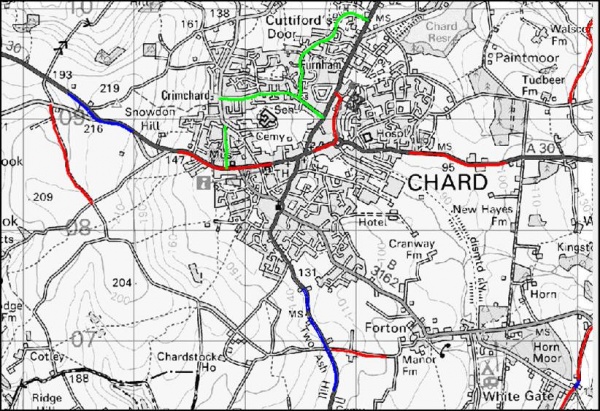 A WDM USA geographical map of road surface data